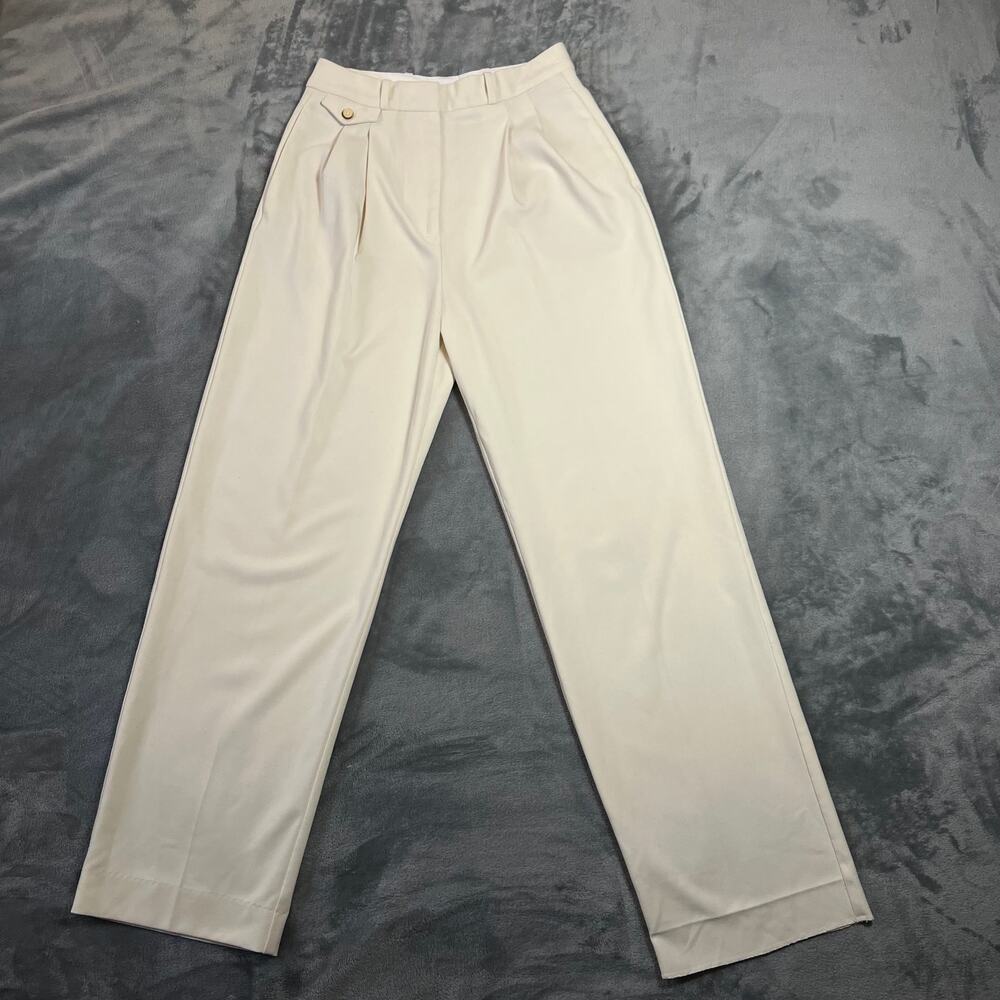 Mango Cream Straight-Leg Trousers